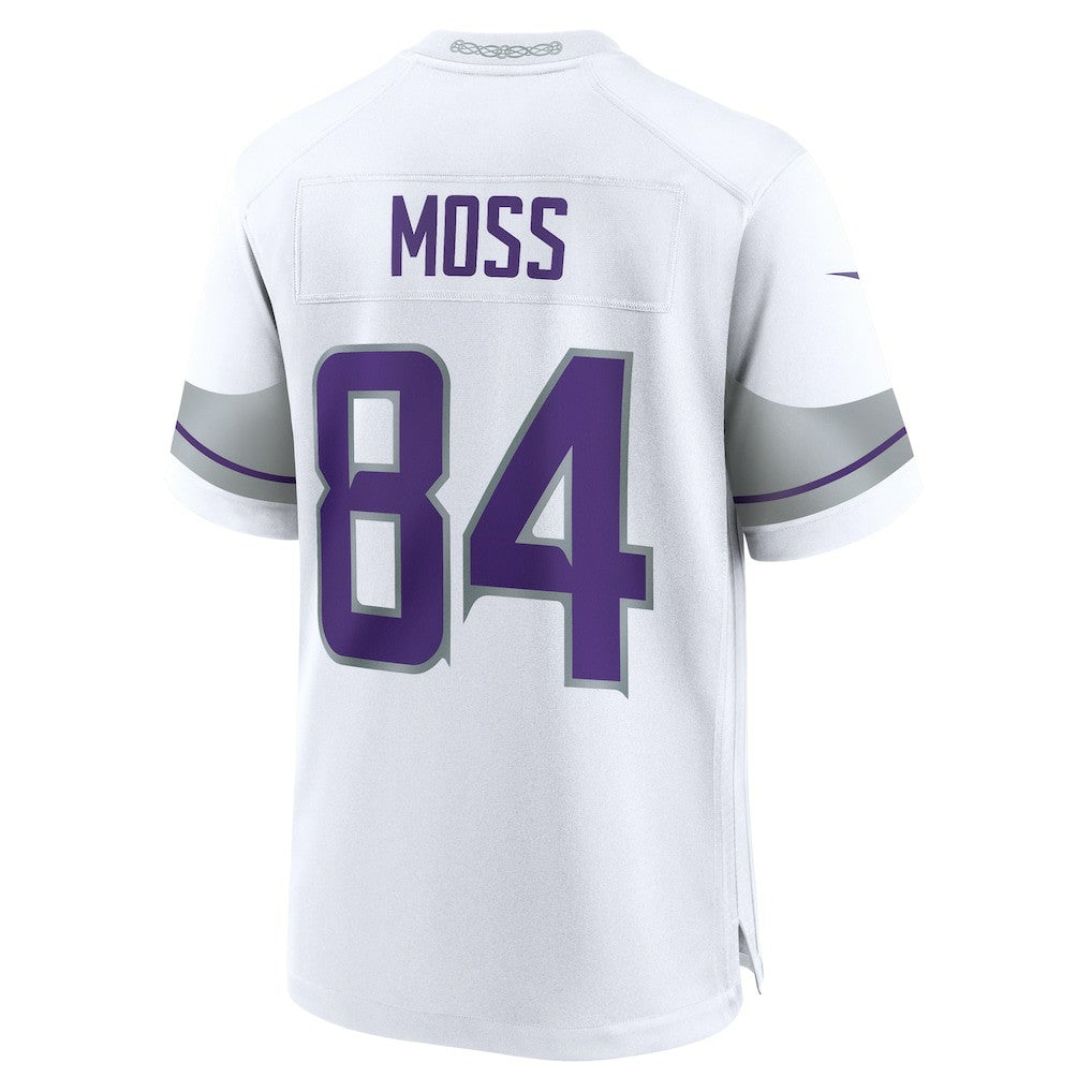 Randy Moss Minnesota Vikings Alternate Retired Player Game Jersey White | Nike for Sale