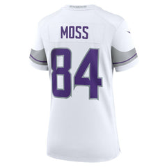 Randy Moss Minnesota Vikings Women's Alternate Retired Player Game Jersey White | Nike for Sale