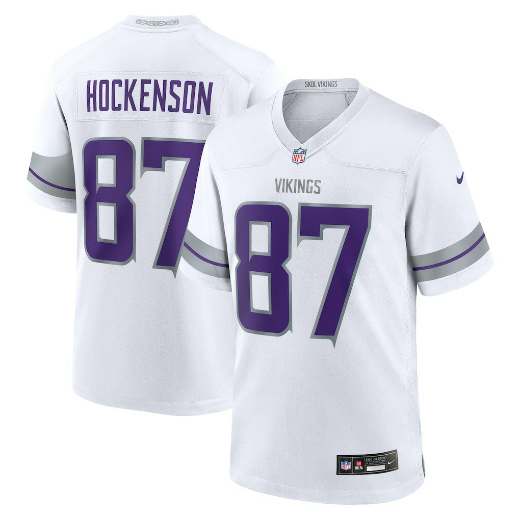 T.J. Hockenson Minnesota Vikings Alternate Game Player Jersey White | Nike for Sale