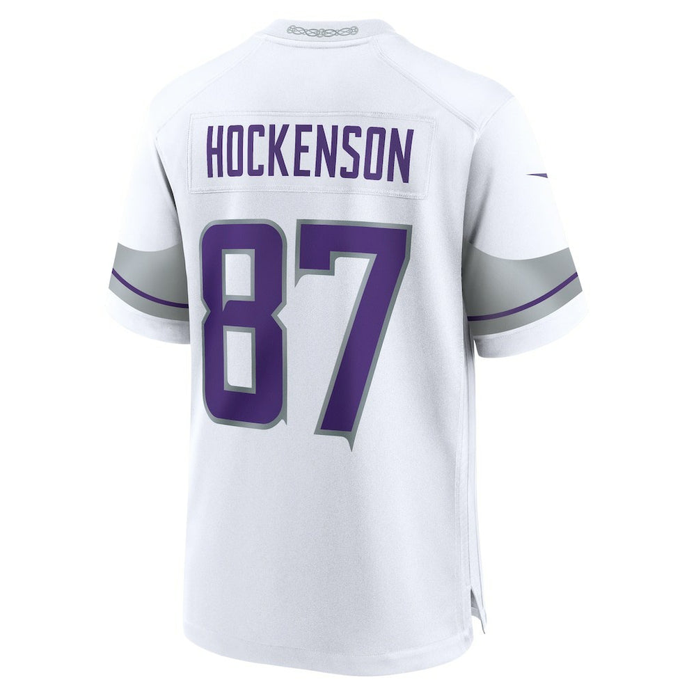 T.J. Hockenson Minnesota Vikings Alternate Game Player Jersey White | Nike for Sale