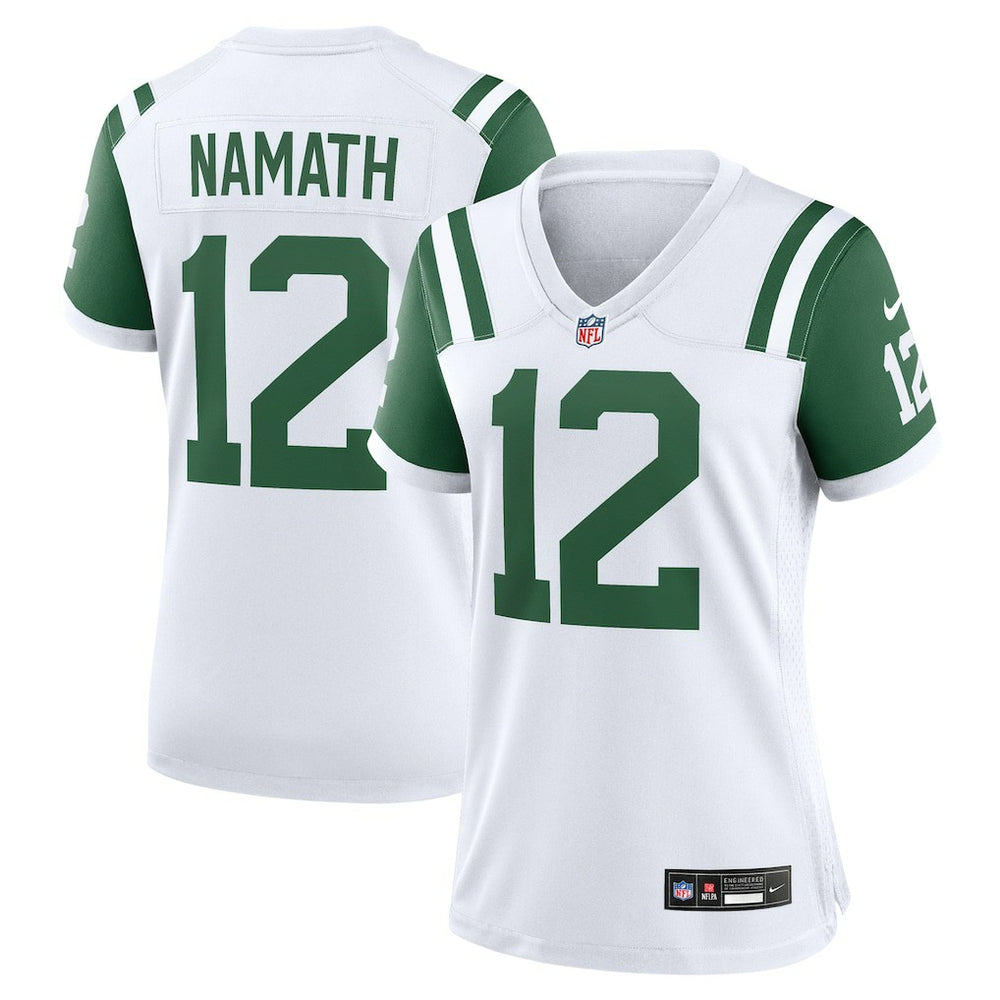 Joe Namath New York Jets Women's Classic Alternate Retired Player Game Jersey White | Nike for Sale