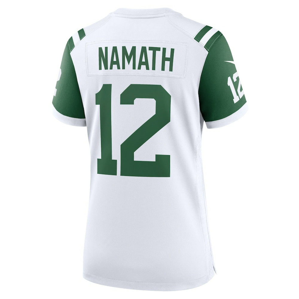 Joe Namath New York Jets Women's Classic Alternate Retired Player Game Jersey White | Nike for Sale
