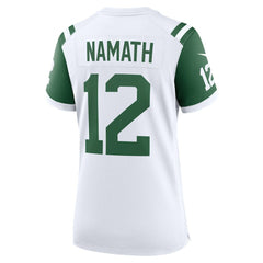 Joe Namath New York Jets Women's Classic Alternate Retired Player Game Jersey White | Nike for Sale