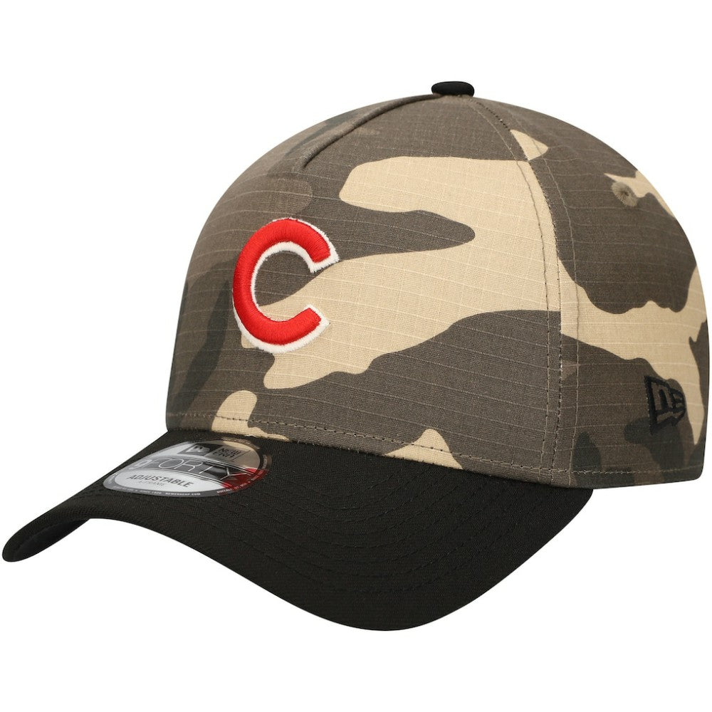 Chicago Cubs New Era Camo Crown A-Frame 9FORTY Adjustable Hat Hats - MLB