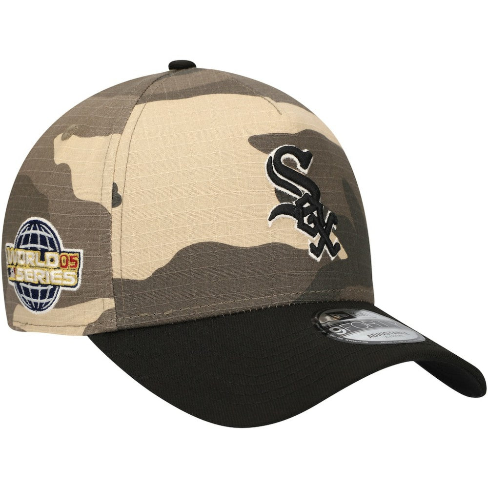 Chicago White Sox New Era Camo Crown A-Frame 9FORTY Adjustable Hat Hats - MLB