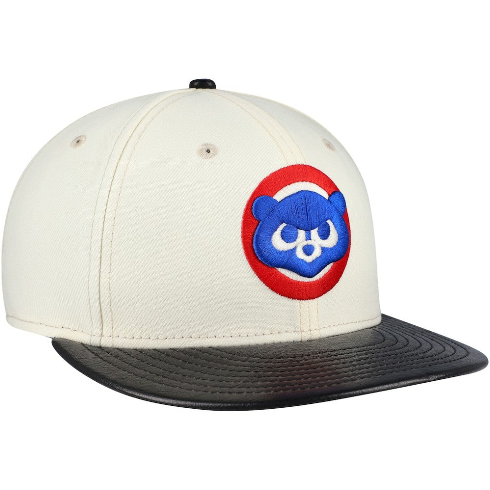 Chicago Cubs New Era Game Night Leather Visor 59FIFTY Fitted Hat - MLB