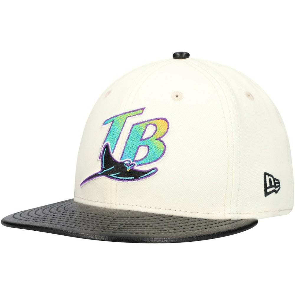 Tampa Bay Rays New Era Game Night Leather Visor 59FIFTY Fitted Hat - MLB