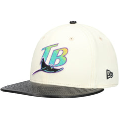 Tampa Bay Rays New Era Game Night Leather Visor 59FIFTY Fitted Hat - MLB