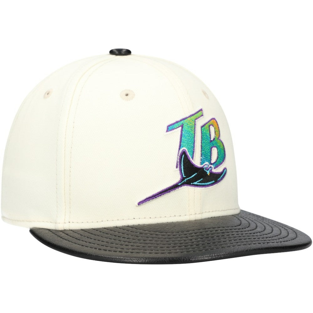 Tampa Bay Rays New Era Game Night Leather Visor 59FIFTY Fitted Hat - MLB