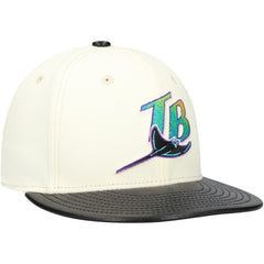 Tampa Bay Rays New Era Game Night Leather Visor 59FIFTY Fitted Hat - MLB