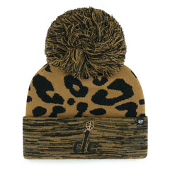 Washington Wizards '47 Women's Rosette Cuffed Knit Hat with Pom Leopard - NBA