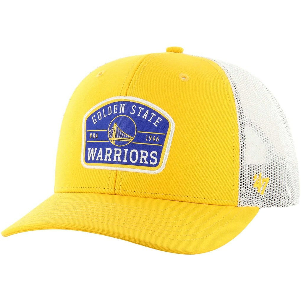 Golden State Warriors '47 Semi Patch Trucker Adjustable Hat Gold - NBA
