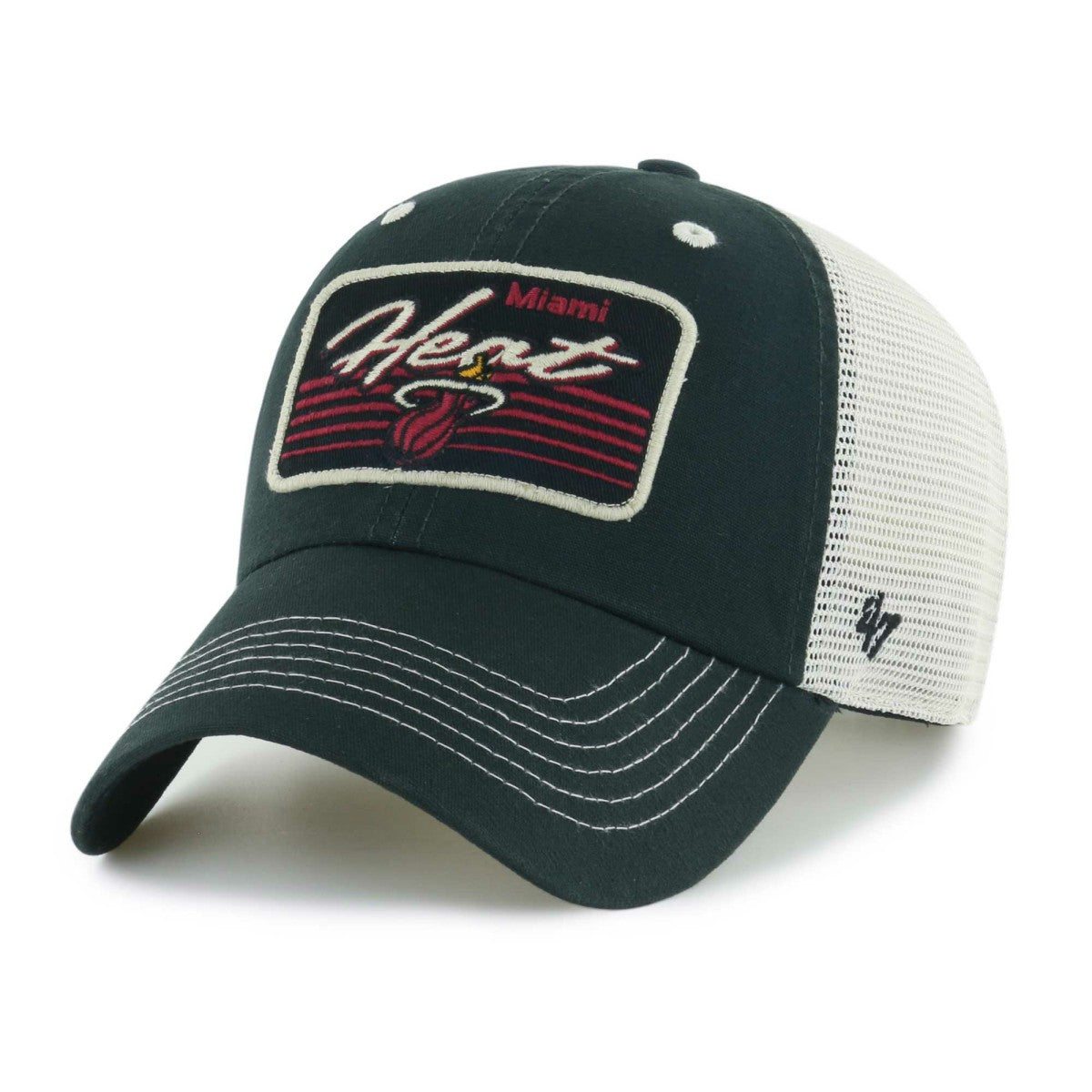 Miami Heat '47 Five Point Patch Clean Up Adjustable Hat Black - NBA
