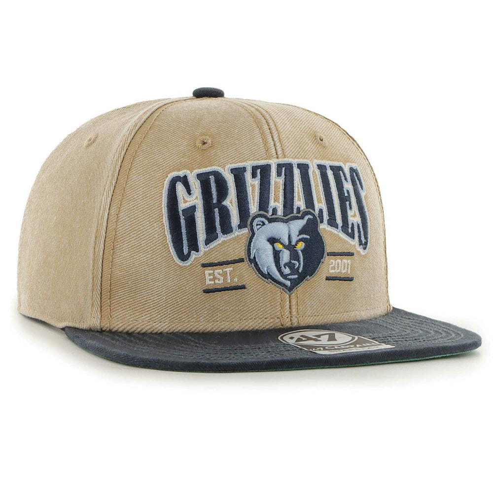 Memphis Grizzlies '47 Chilmark Captain Snapback Khaki/Navy - NBA