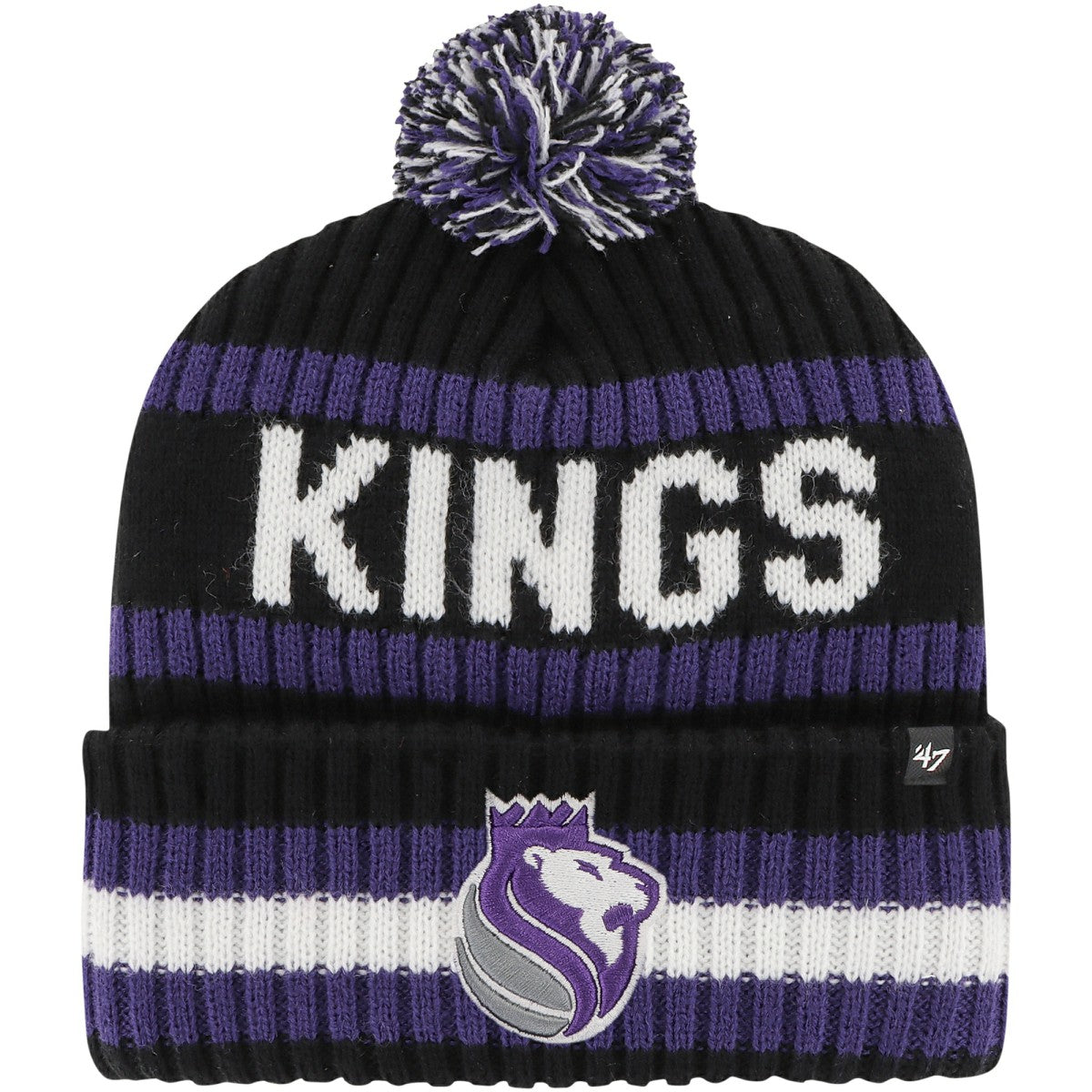 Sacramento Kings '47 Bering Cuffed Knit Hat with Pom Black - NBA