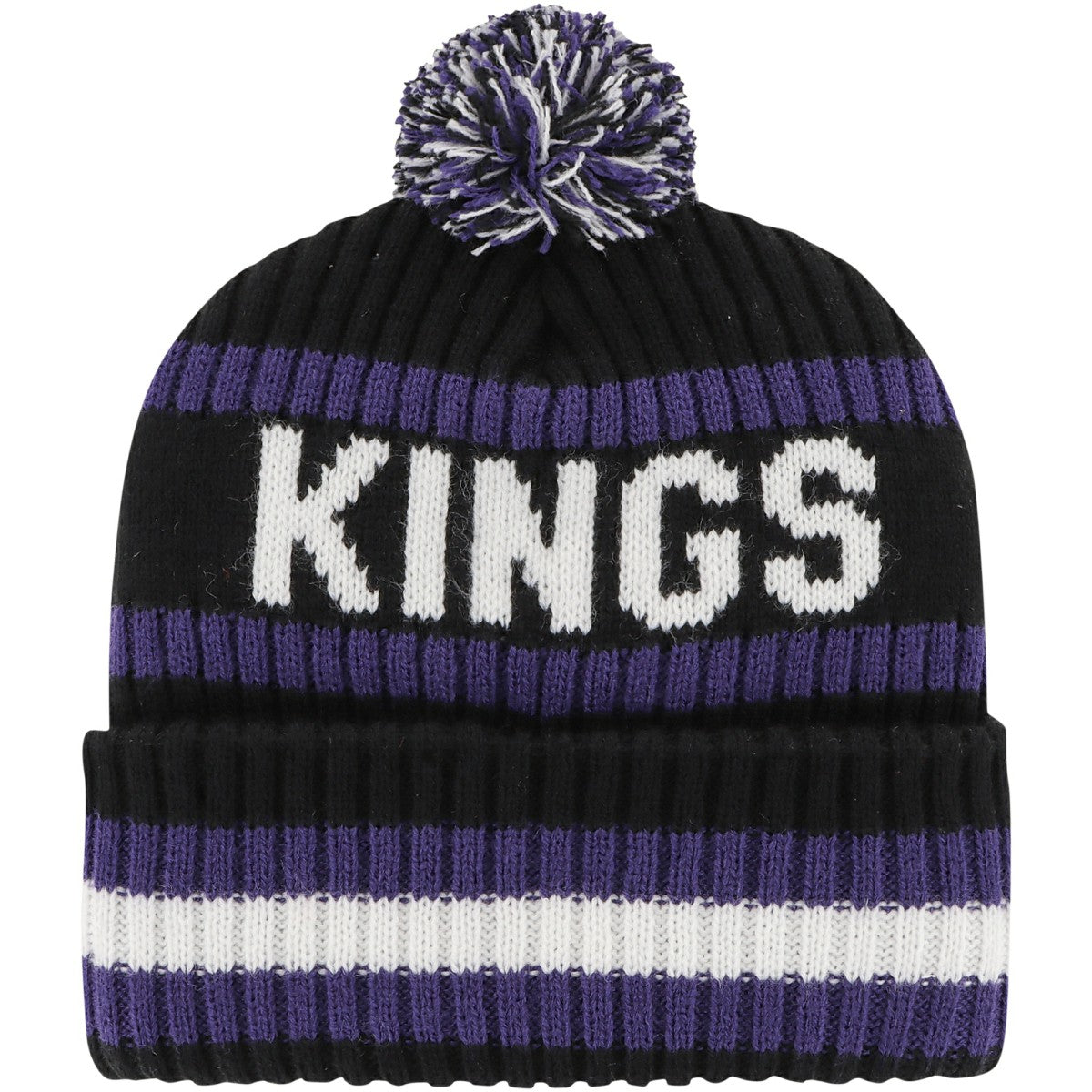Sacramento Kings '47 Bering Cuffed Knit Hat with Pom Black - NBA
