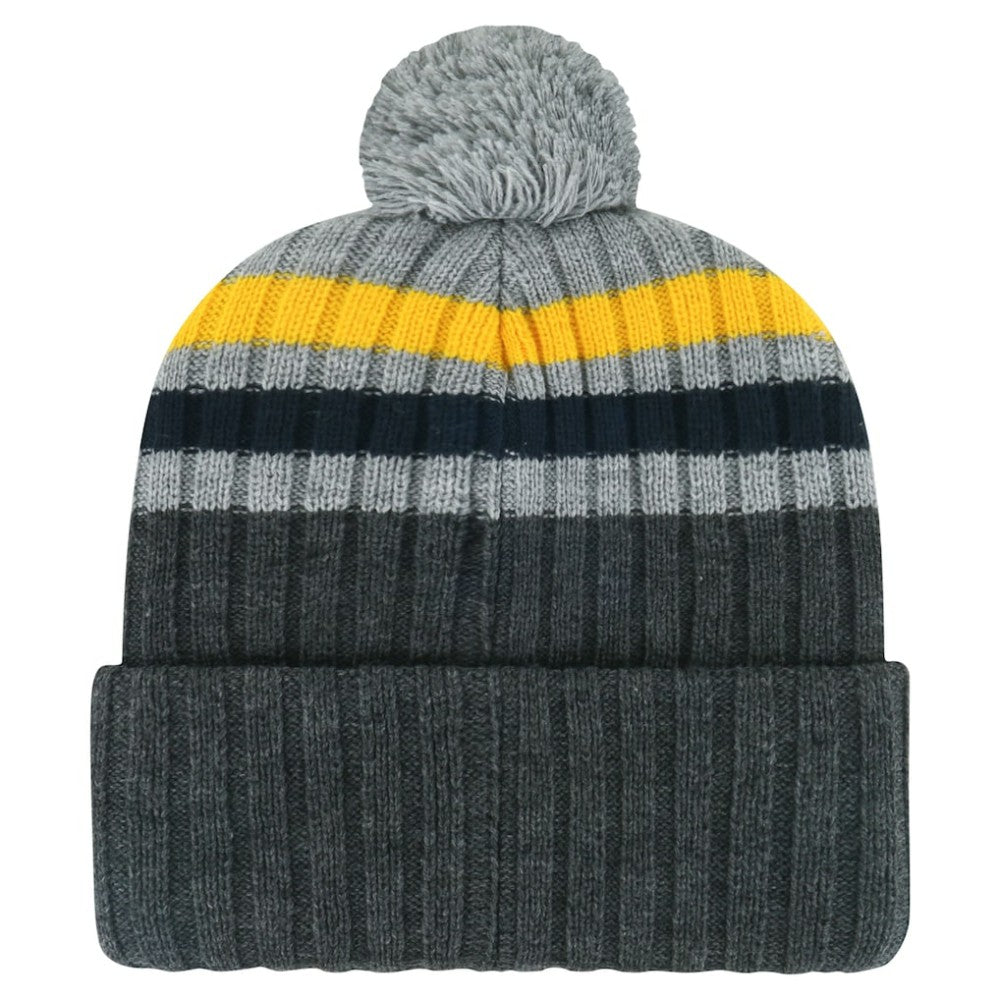 Nashville Predators '47 Stack Patch Cuffed Knit Hat with Pom - Gray - NHL