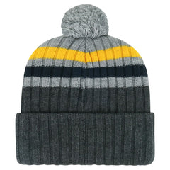 Nashville Predators '47 Stack Patch Cuffed Knit Hat with Pom - Gray - NHL