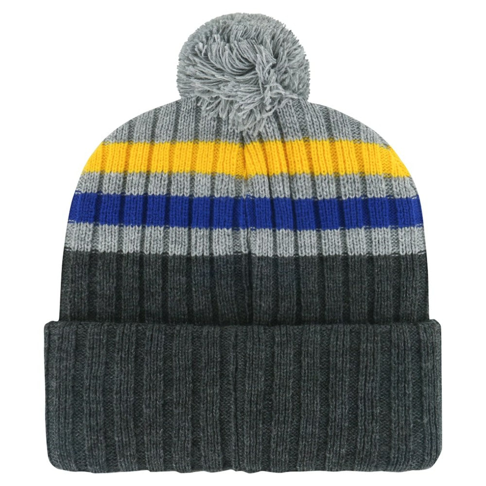 St. Louis Blues '47 Stack Patch Cuffed Knit Hat with Pom - Gray - NHL