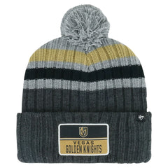 Vegas Golden Knights '47 Stack Patch Cuffed Knit Hat with Pom - Gray - NHL