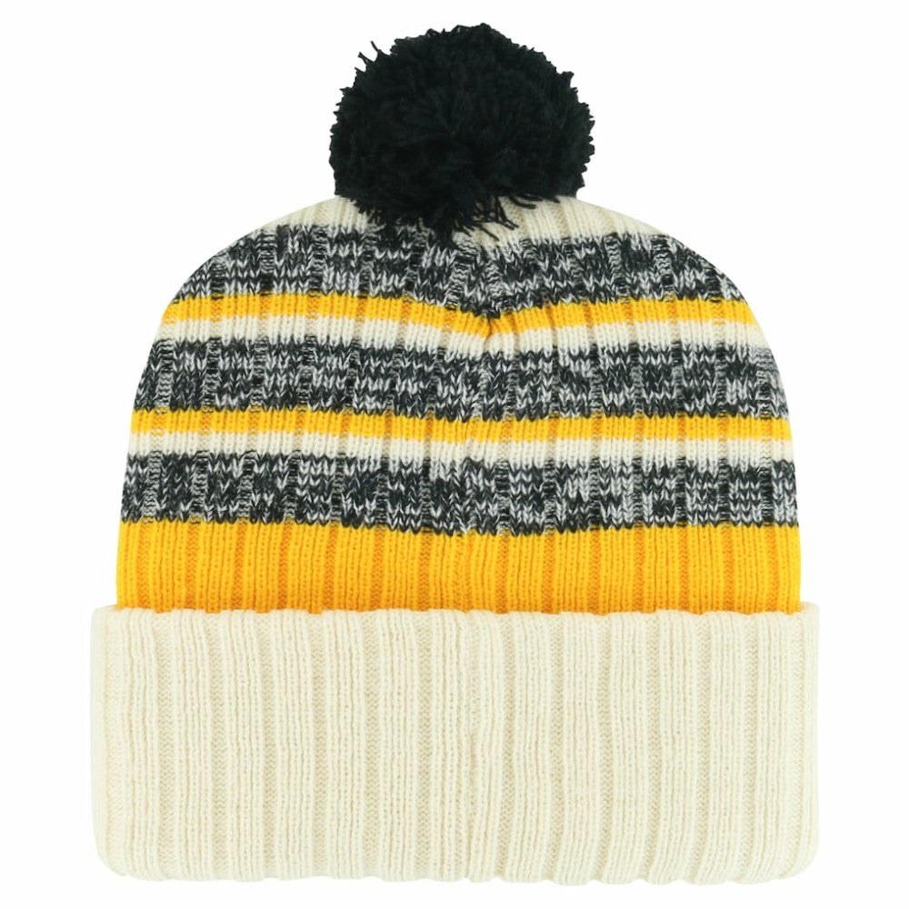 Pittsburgh Penguins '47 Tavern Cuffed Knit Hat with Pom - Cream - NHL