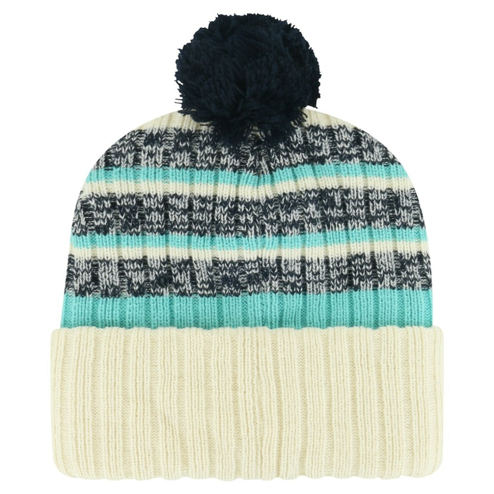 Seattle Kraken '47 Tavern Cuffed Knit Hat with Pom - Cream - NHL