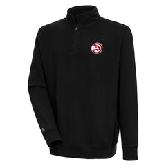 Atlanta Hawks Antigua Victory Quarter-Zip Pullover Top Black - NBA