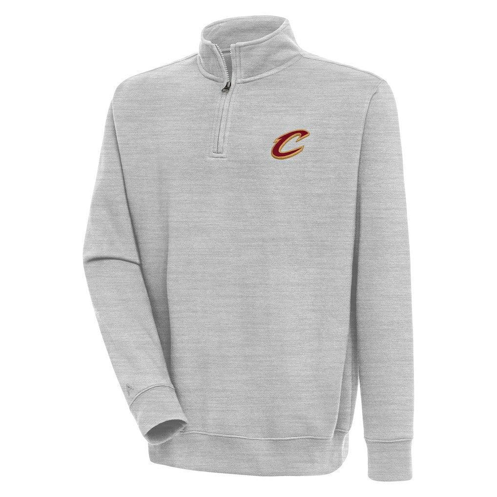 Cleveland Cavaliers Antigua Victory Quarter-Zip Pullover Top Heather Gray - NBA