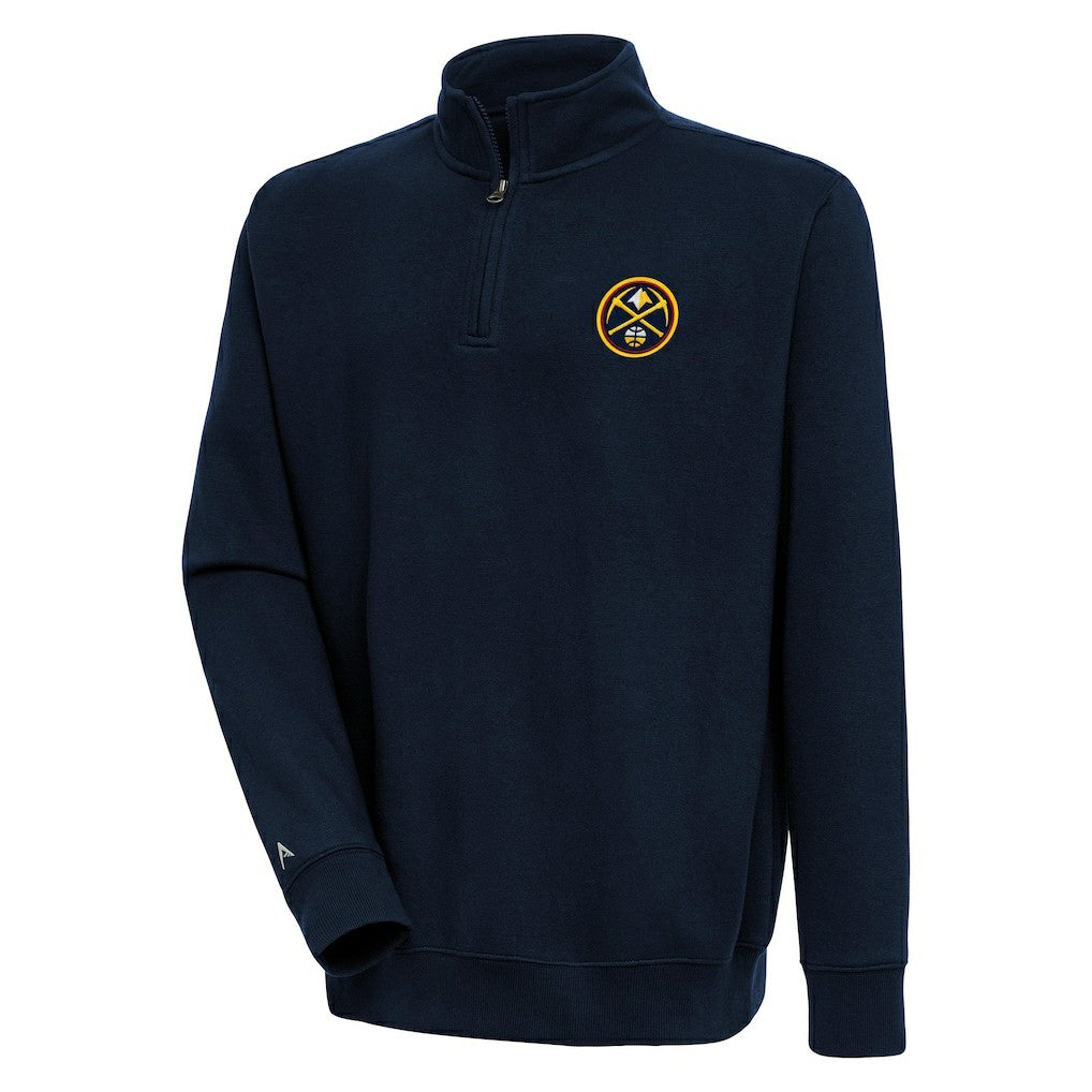 Denver Nuggets Antigua Victory Quarter-Zip Pullover Top Navy - NBA