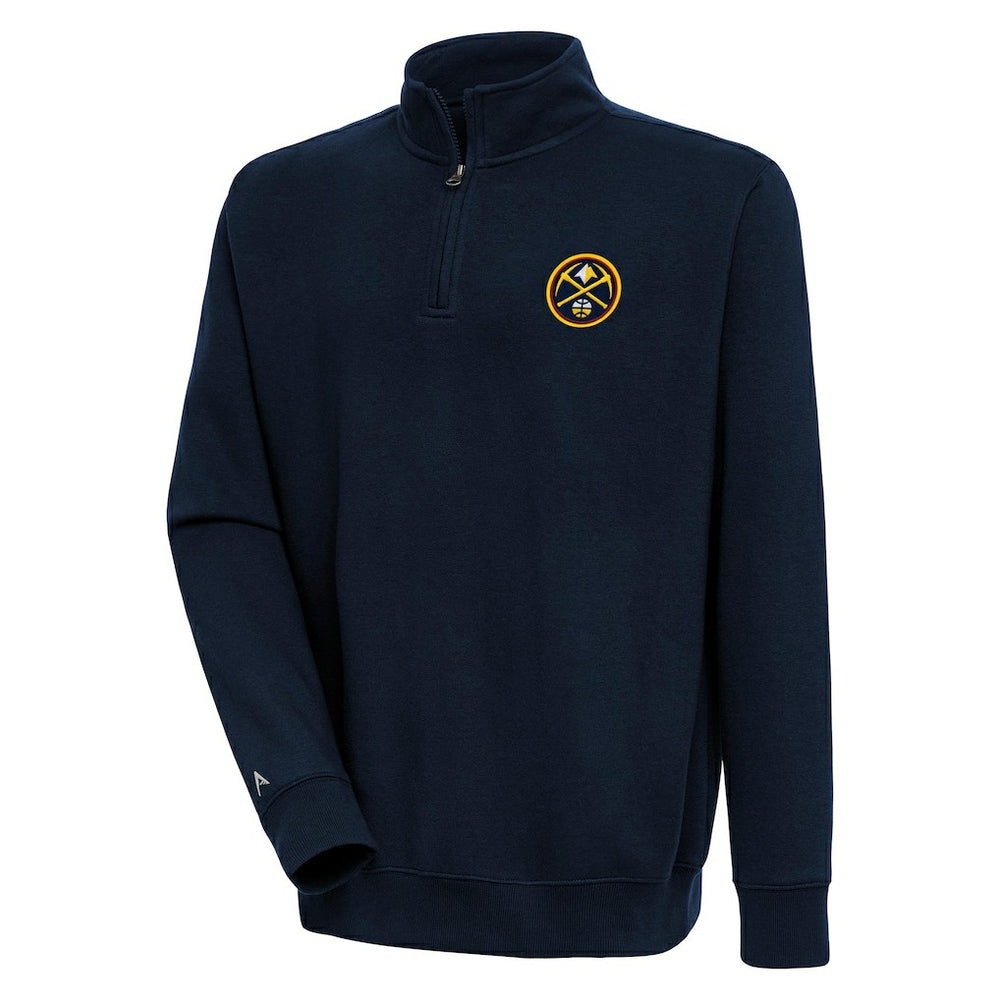 Denver Nuggets Antigua Victory Quarter-Zip Pullover Top Navy - NBA