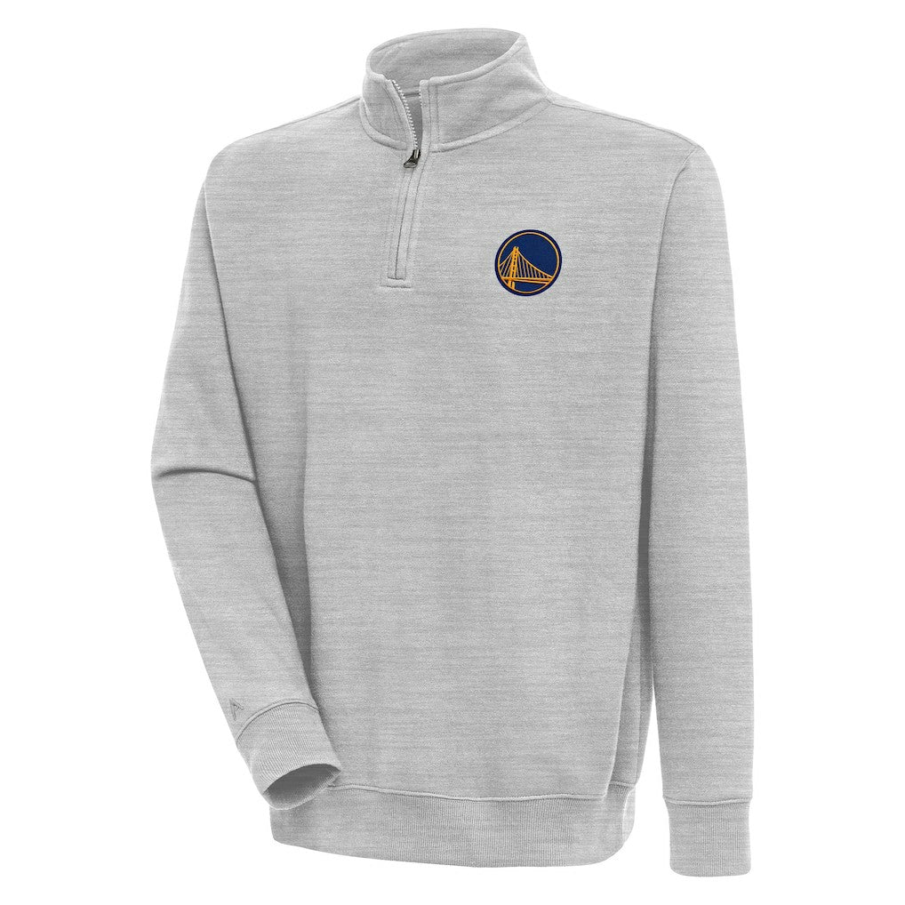 Golden State Warriors Antigua Victory Quarter-Zip Pullover Top Heather Gray - NBA