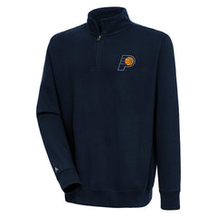 Indiana Pacers Antigua Victory Quarter-Zip Pullover Top Navy - NBA
