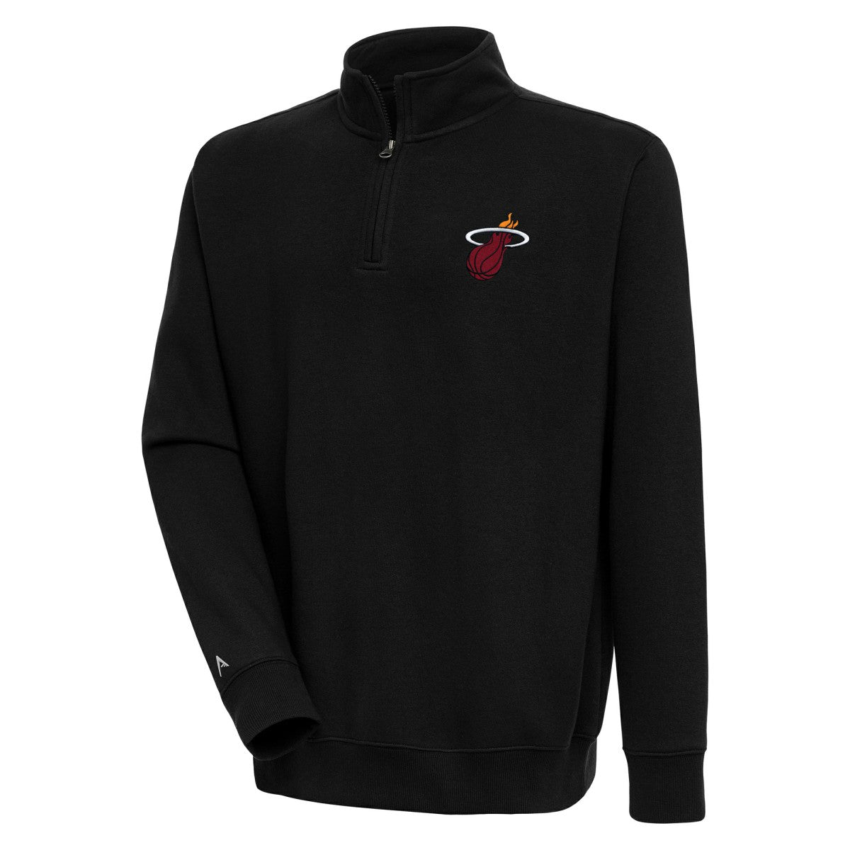 Miami Heat Antigua Victory Quarter-Zip Pullover Top Black - NBA