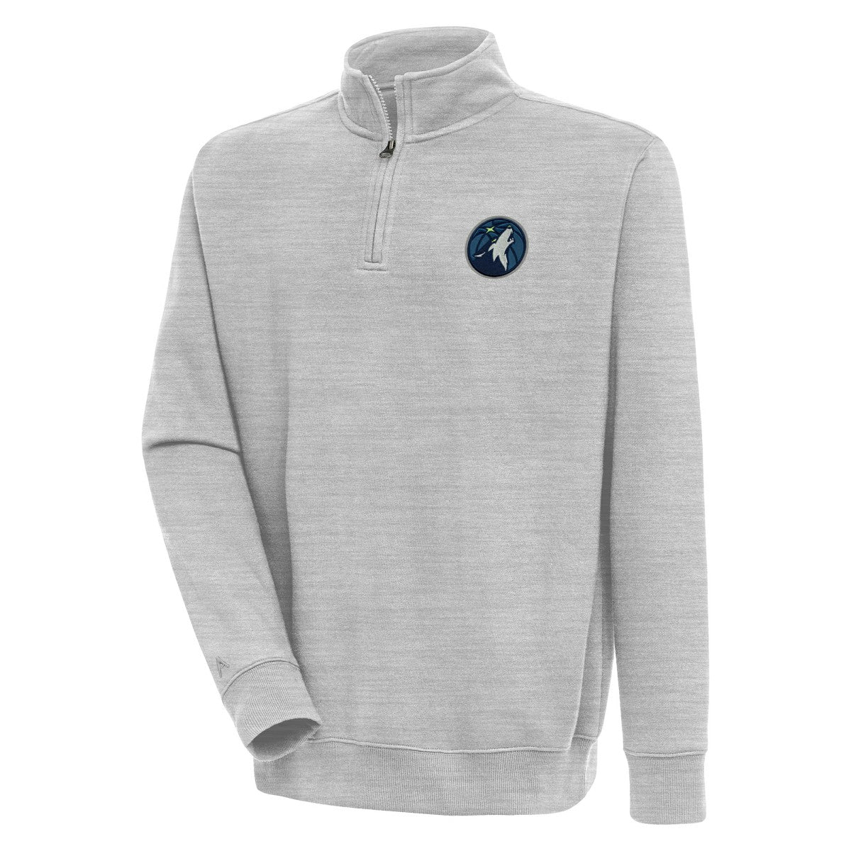 Minnesota Timberwolves Antigua Victory Quarter-Zip Pullover Top Heather Gray - NBA