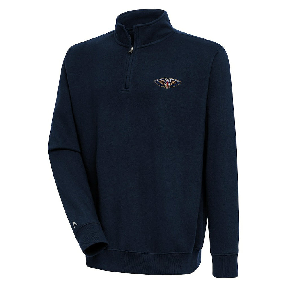 New Orleans Pelicans Antigua Victory Quarter-Zip Pullover Top Navy - NBA
