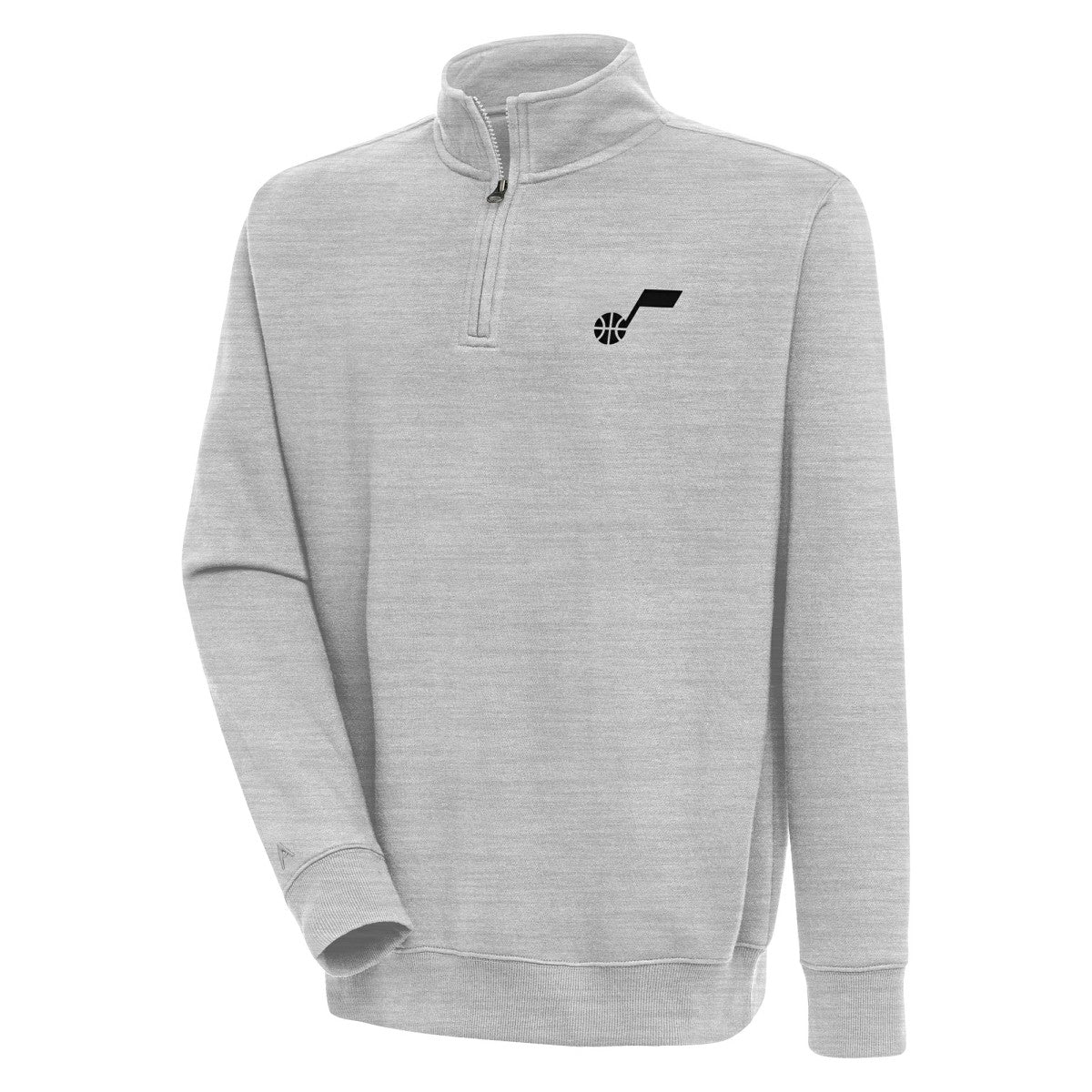 Utah Jazz Antigua Victory Quarter-Zip Pullover Top Heather Gray - NBA
