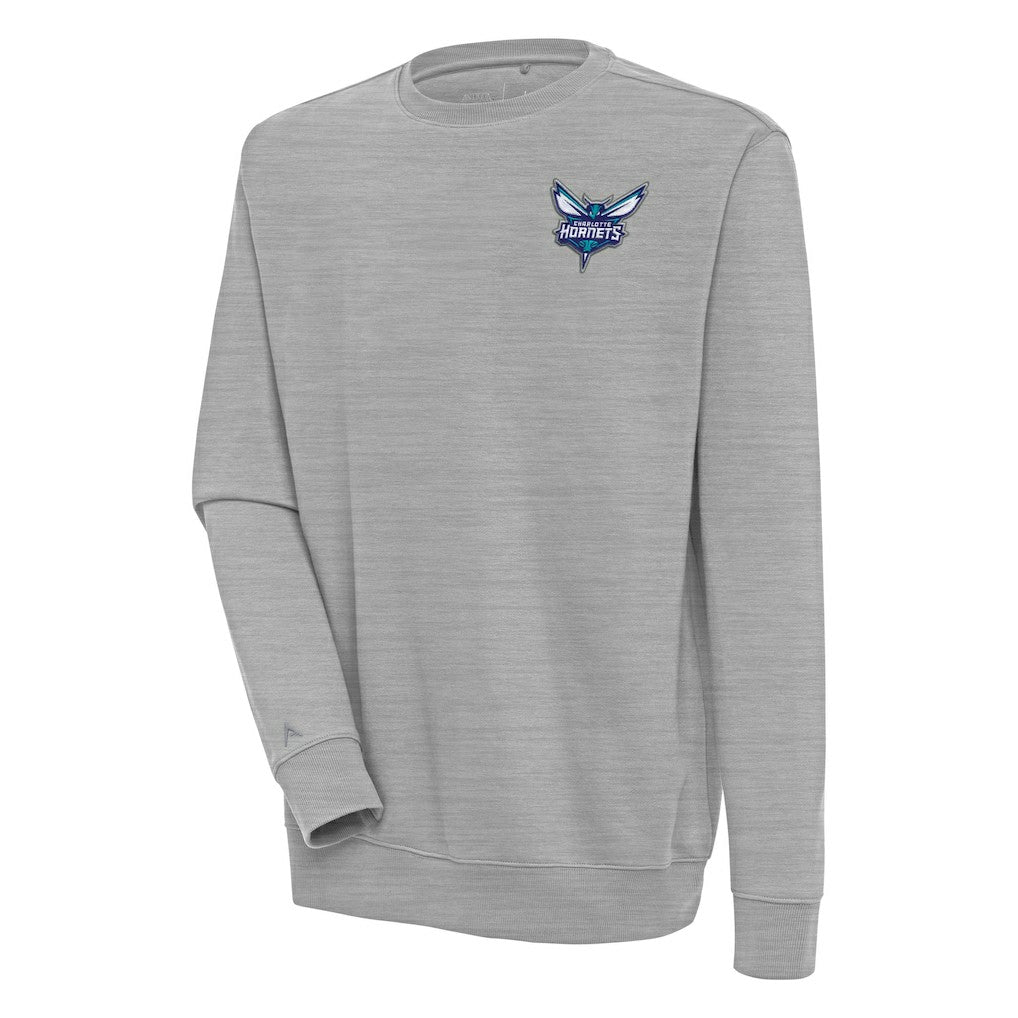 Charlotte Hornets Antigua Victory Pullover Sweatshirt Heather Gray - NBA