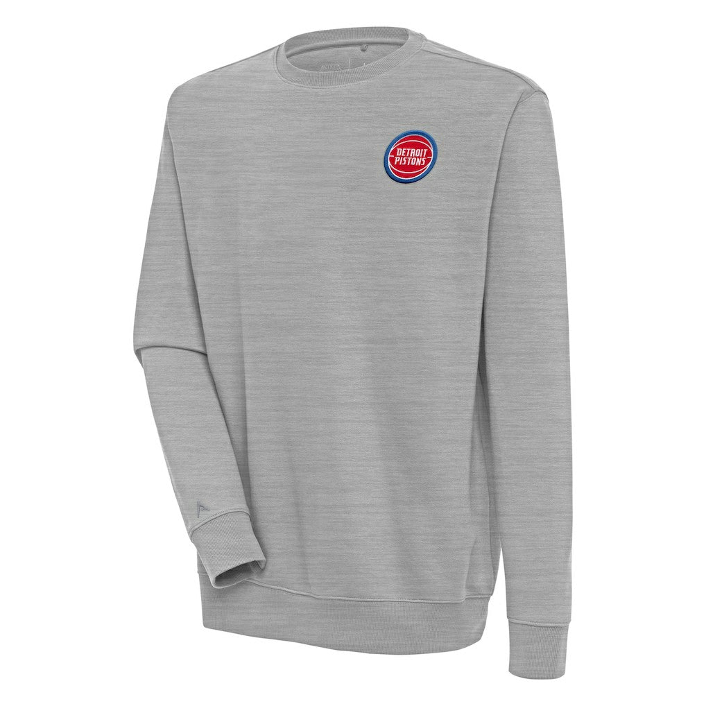 Detroit Pistons Antigua Victory Pullover Sweatshirt Heather Gray - NBA