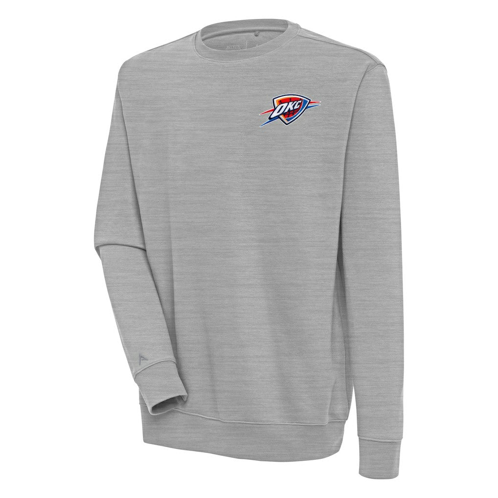 Oklahoma City Thunder Antigua Victory Pullover Sweatshirt Heather Gray - NBA