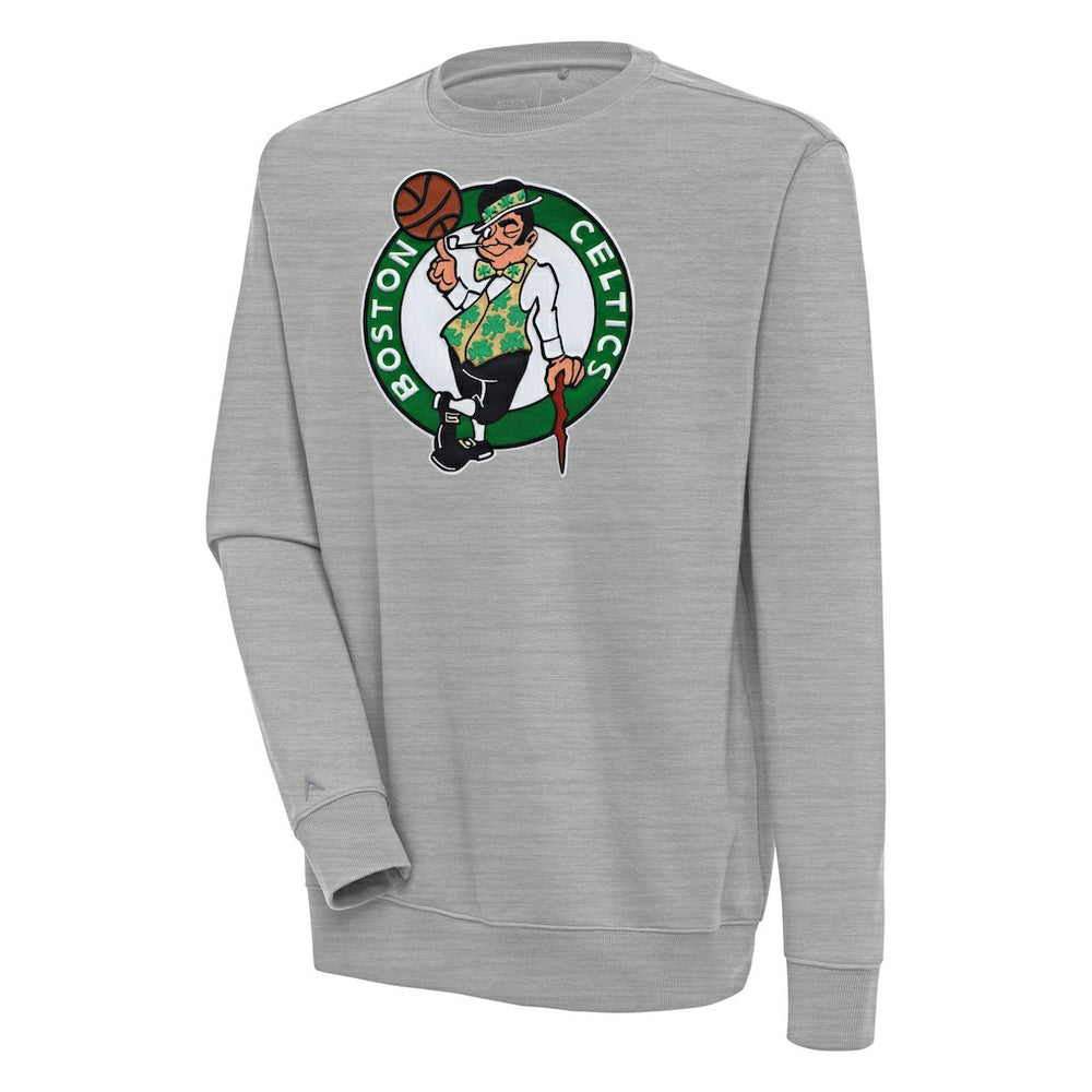 Boston Celtics Antigua Victory Pullover Sweatshirt Heather Gray - NBA