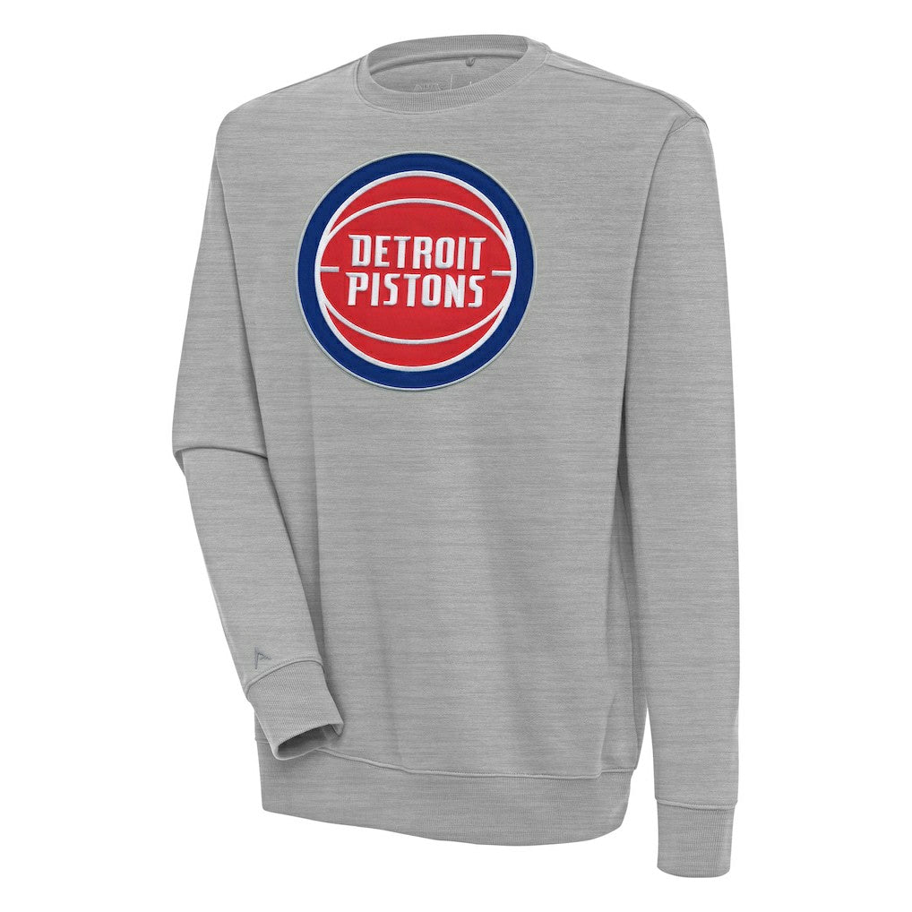 Detroit Pistons Antigua Victory Pullover Sweatshirt Heather Gray - NBA