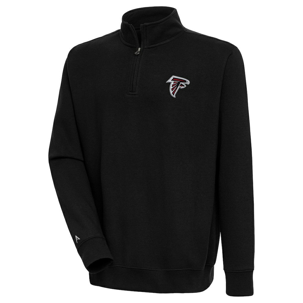 Atlanta Falcons Antigua Victory Quarter-Zip Pullover Top Black | NFL