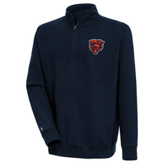 Chicago Bears Antigua Victory Quarter-Zip Pullover Top Navy | NFL
