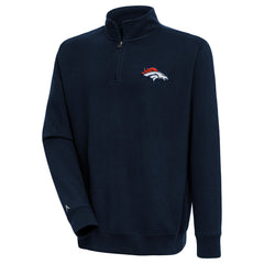 Denver Broncos Antigua Victory Quarter-Zip Pullover Top Navy | NFL