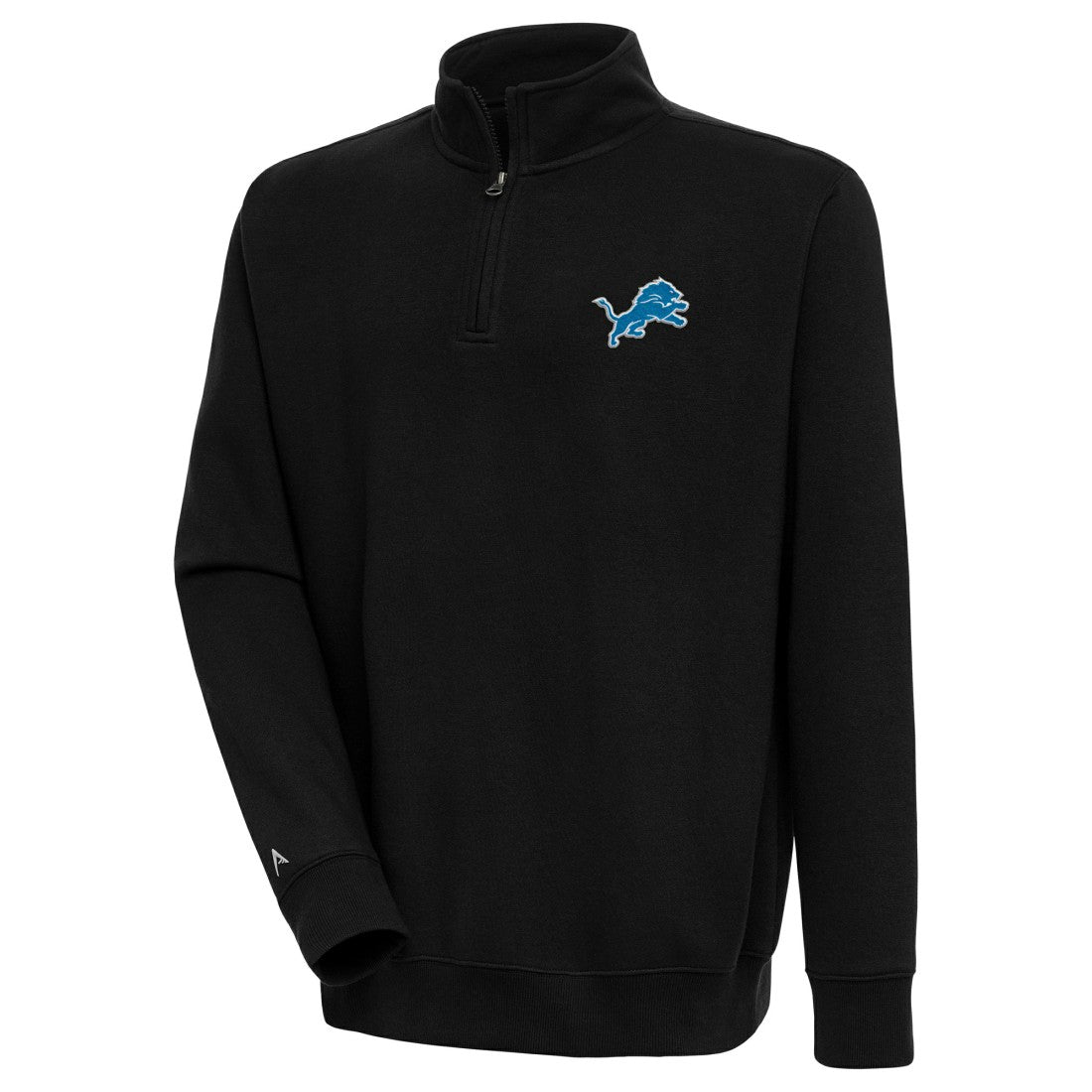 Detroit Lions Antigua Victory Quarter-Zip Pullover Top Black | NFL