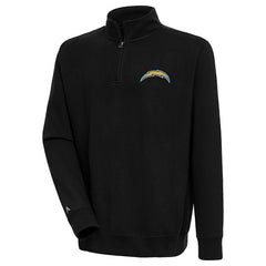 Los Angeles Chargers Antigua Victory Quarter-Zip Pullover Top Black | NFL