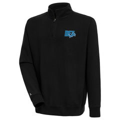 Detroit Lions Antigua Victory Quarter-Zip Pullover Top Black | NFL