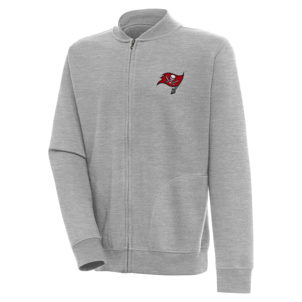 Tampa Bay Buccaneers Antigua Victory Full-Zip Jacket Heather Gray | NFL