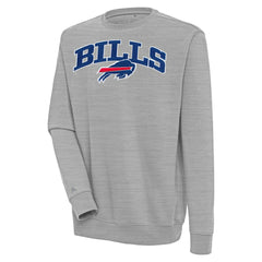 Buffalo Bills Antigua Victory Chenille Pullover Sweatshirt Heather Gray | NFL