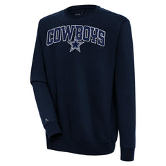 Dallas Cowboys Antigua Victory Chenille Pullover Sweatshirt Navy | NFL